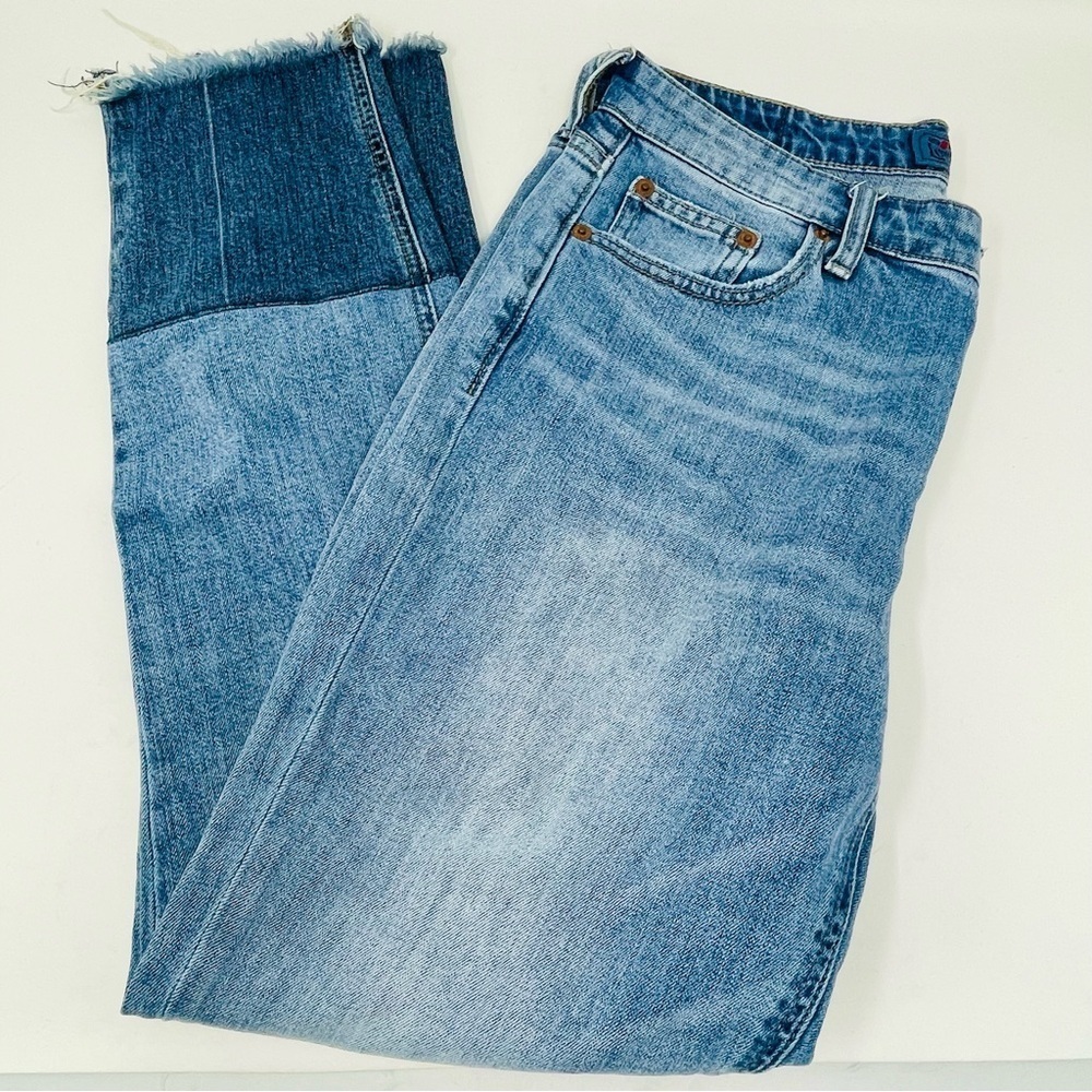 Lucky Brand Bridgette Skinny Two Tone Blue Denim Jeans Size 8/29